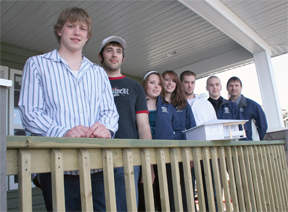 The 2008-09 Residential Construction class in front of the recently-completed “NLC House” in Dawson Creek.